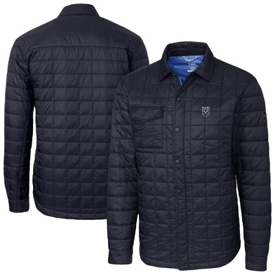  Emory Eagles Cutter & Buck Ranier Eco Insulated PrimaLoft Full-Snap Shacket - Navy